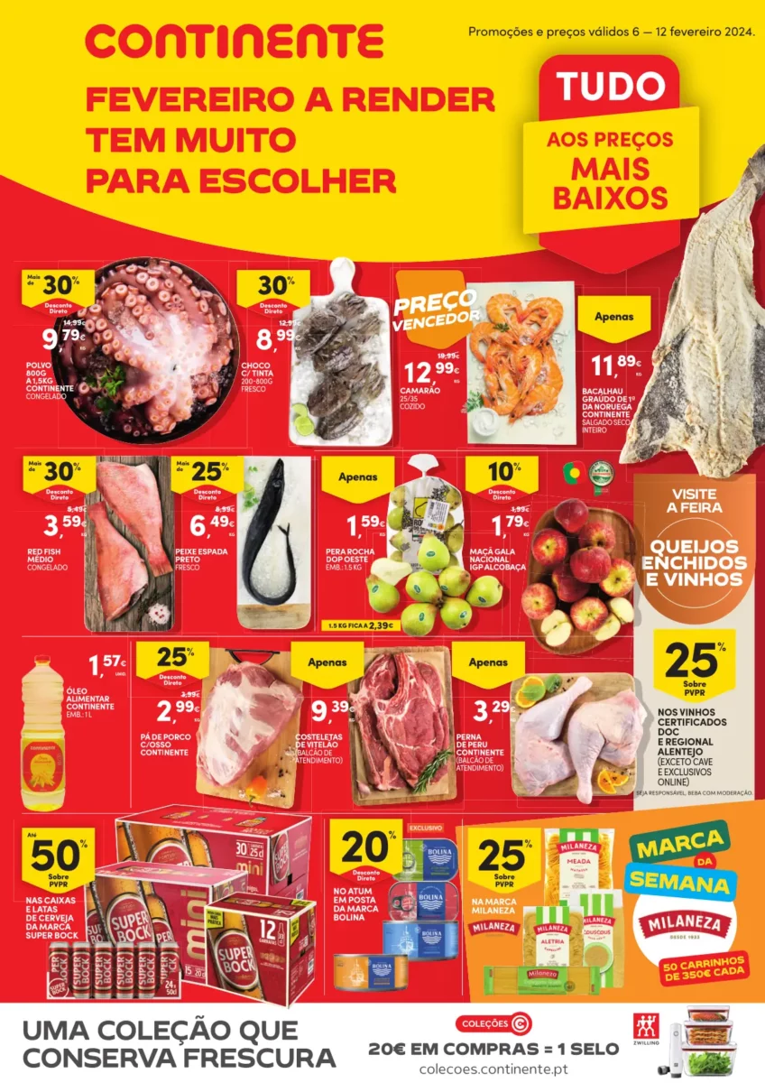 Folheto Continente especial Dia dos Namorados (6 a 12 fevereiro)