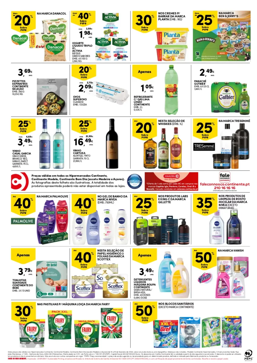 Folheto Continente fim-de-semana (16 a 19 fevereiro)