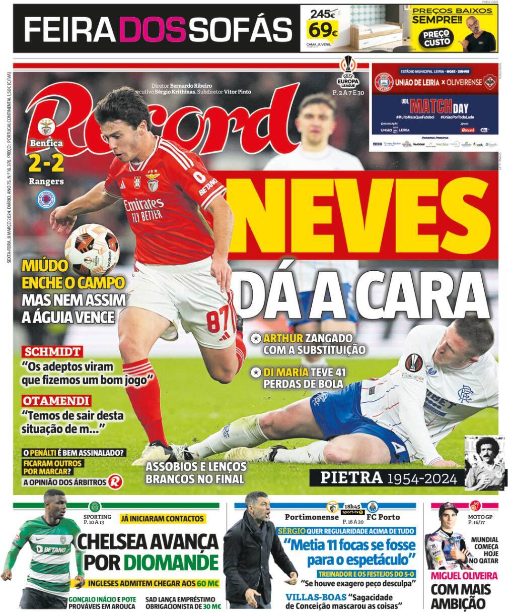 Record: Capa da Edi&ccedil;&atilde;o de sexta-feira, 08 de mar&ccedil;o 2024