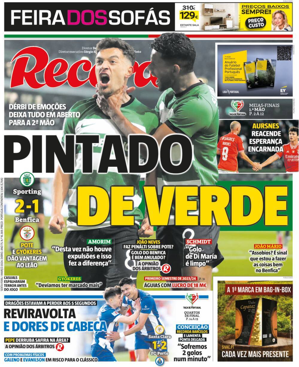 Record: Capa da Edi&ccedil;&atilde;o de sexta-feira, 01 de mar&ccedil;o 2024