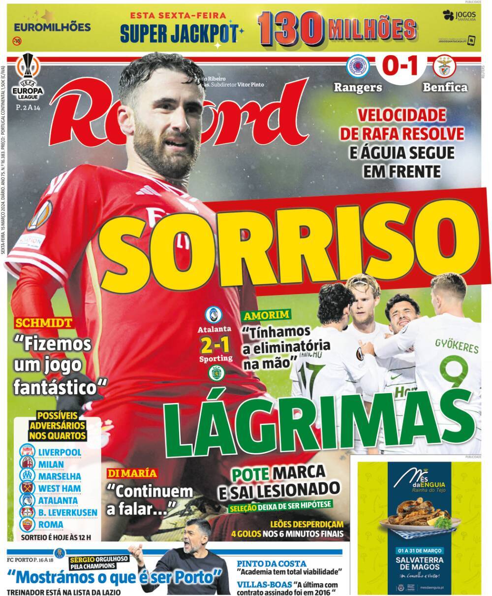 Record: Capa da Edi&ccedil;&atilde;o de sexta-feira, 15 de mar&ccedil;o 2024