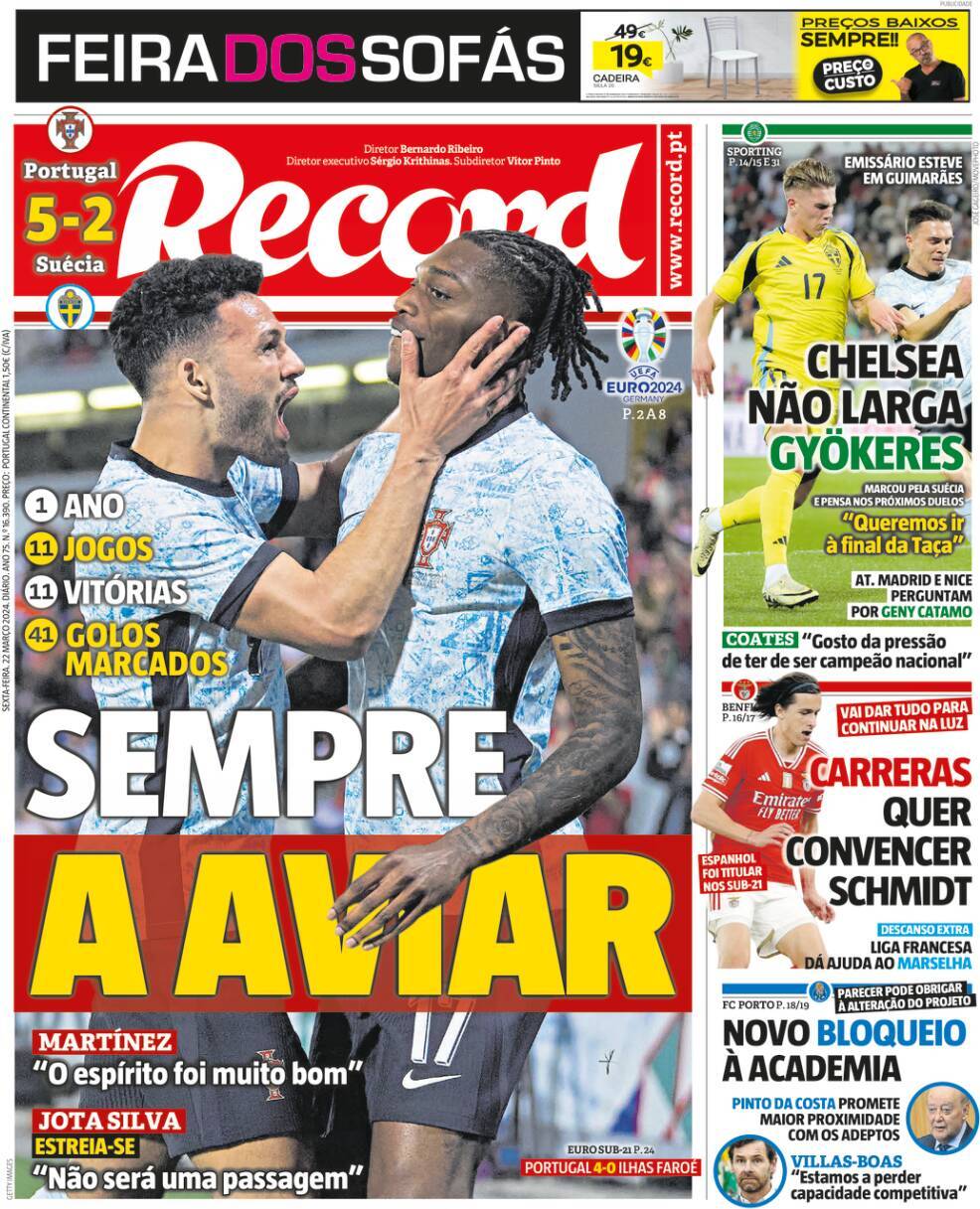 Record: Capa da Edi&ccedil;&atilde;o de sexta-feira, 22 de mar&ccedil;o 2024