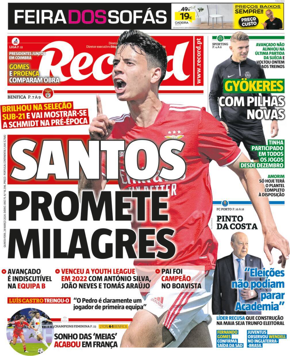 Record: Capa da Edi&ccedil;&atilde;o de quinta-feira, 28 de mar&ccedil;o 2024