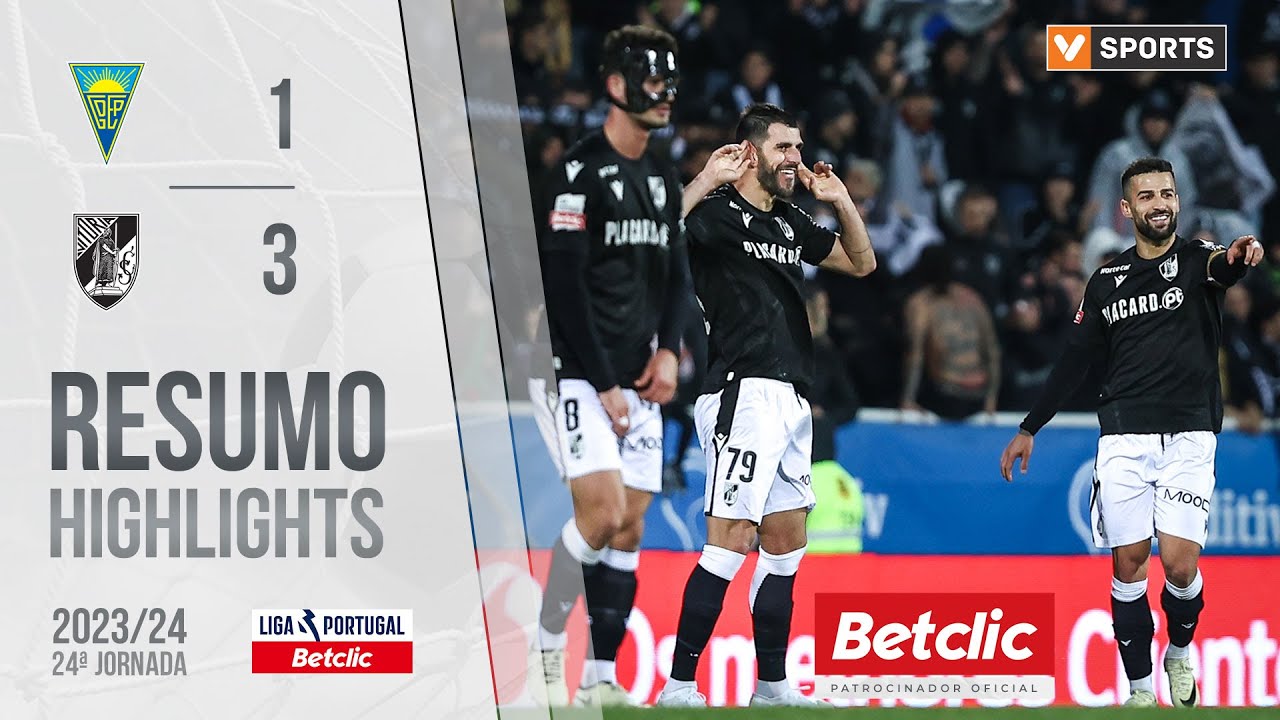 Resumo: Estoril 1-3 Vit&oacute;ria SC (Liga 23/24 #24)