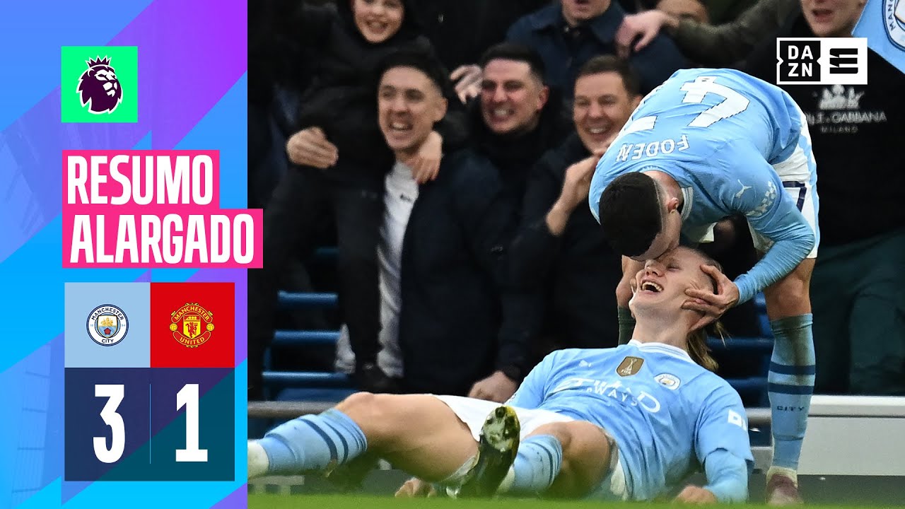 Resumo alargado | Man City 3-1 Man United | Premier League 23/24