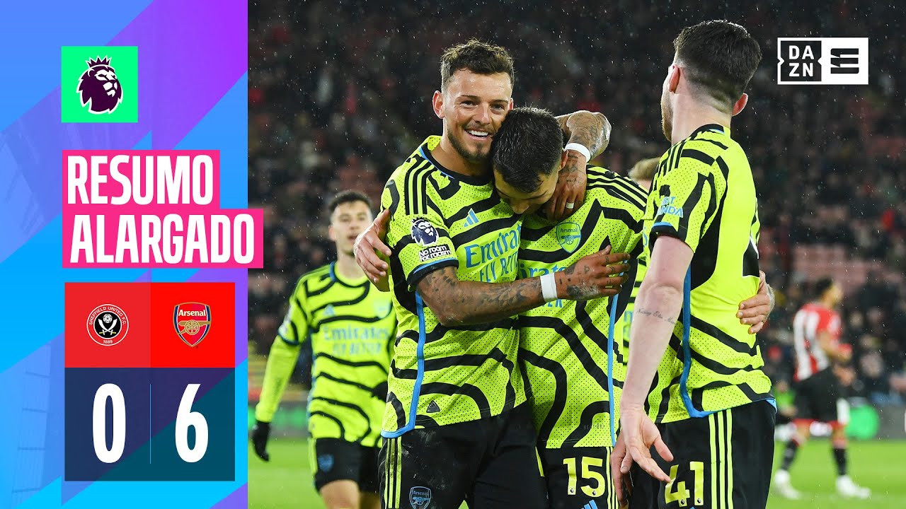 Resumo alargado | Sheffield 0-6 Arsenal | Premier League 23/24