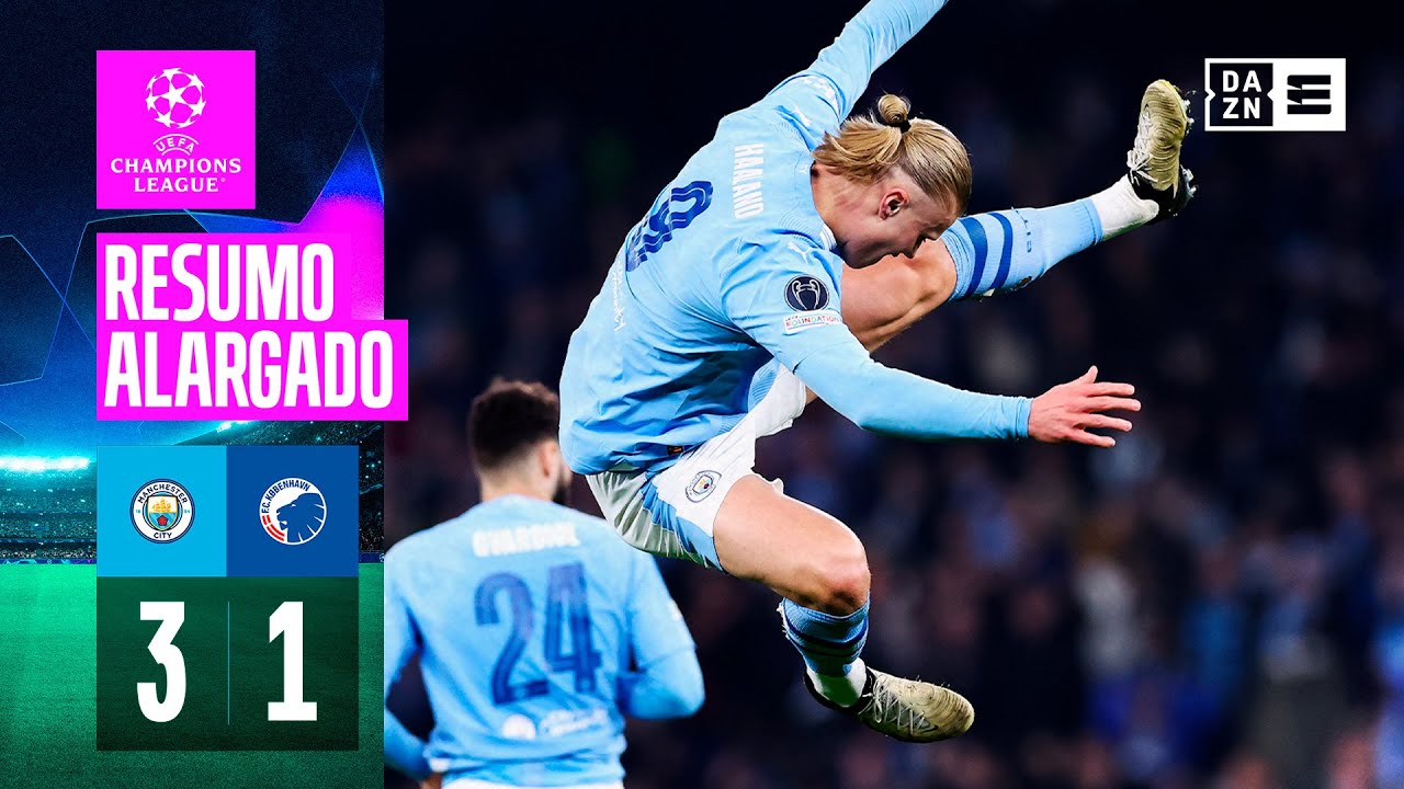 Resumo alargado | Man City 3-1 Copenhaga | Champions League 23/24