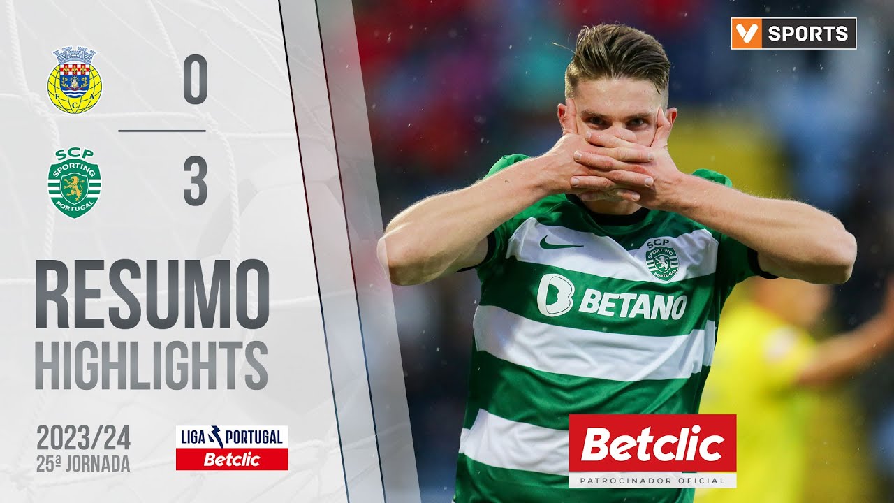 Resumo: Arouca 0-3 Sporting (Liga 23/24 #25)