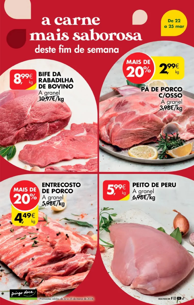 Antevis&atilde;o Folheto Pingo Doce fim-de-semana (22 a 25 mar&ccedil;o)