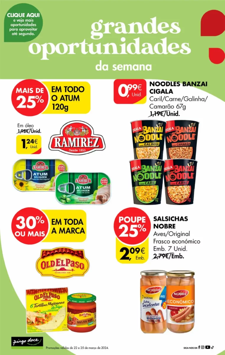 Antevis&atilde;o Folheto Pingo Doce fim-de-semana (22 a 25 mar&ccedil;o)