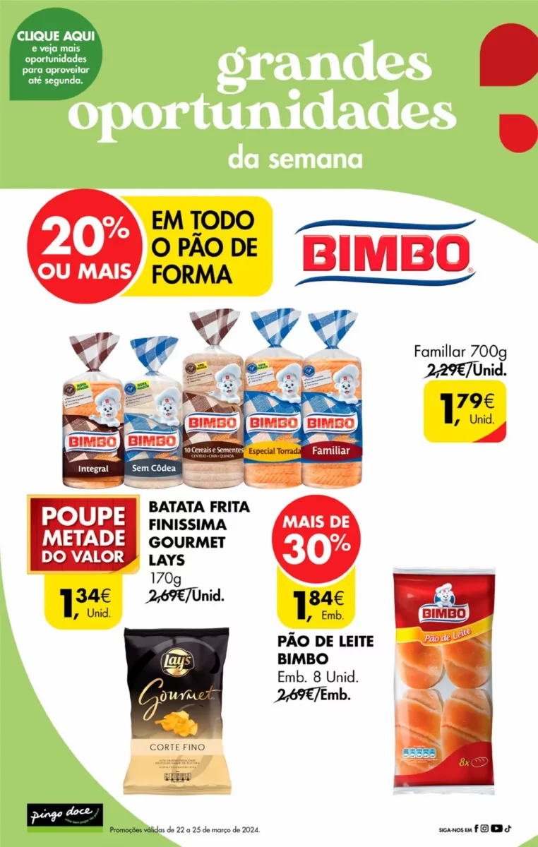 Antevis&atilde;o Folheto Pingo Doce fim-de-semana (22 a 25 mar&ccedil;o)
