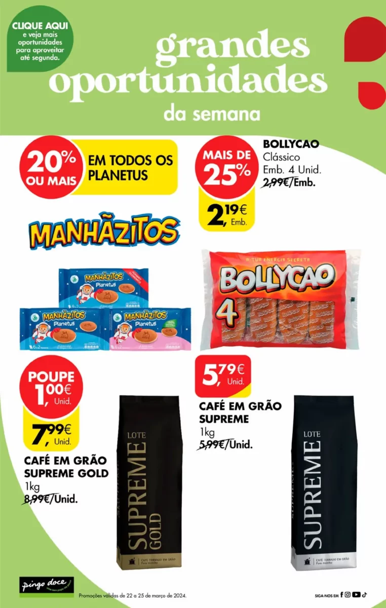 Antevis&atilde;o Folheto Pingo Doce fim-de-semana (22 a 25 mar&ccedil;o)