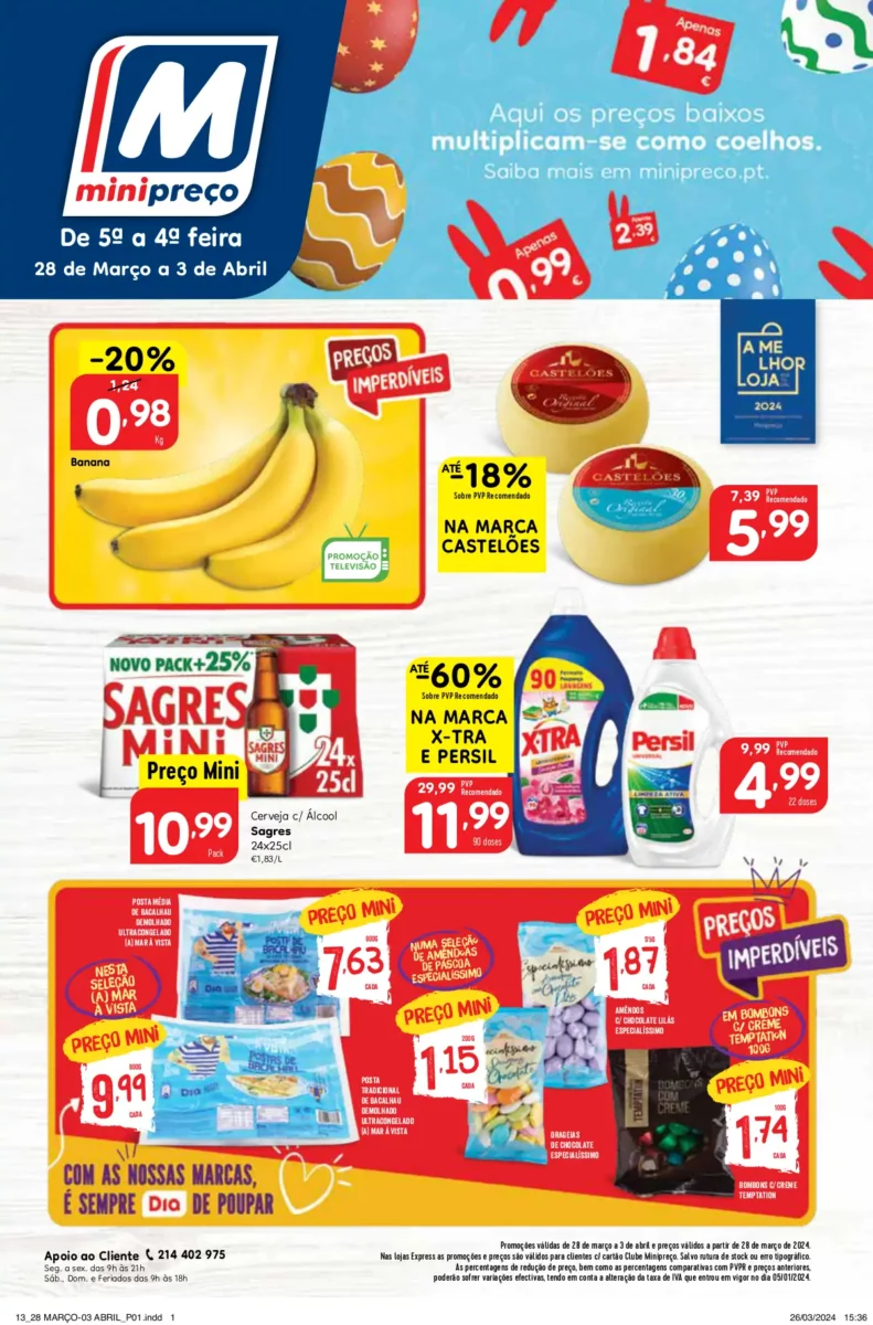 Folheto Minipre&ccedil;o (28 mar&ccedil;o a 3 abril)