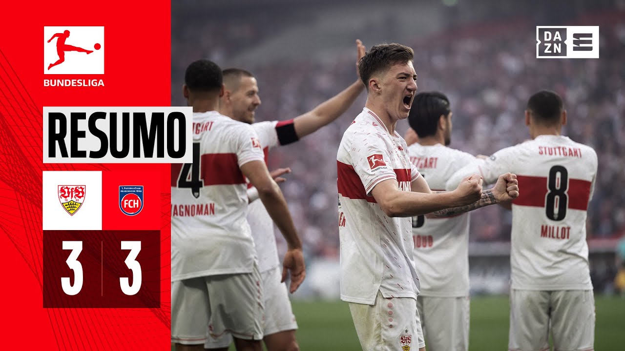 Resumo | Stuttgart 3-3 Heidenheim | Bundesliga 23/24
