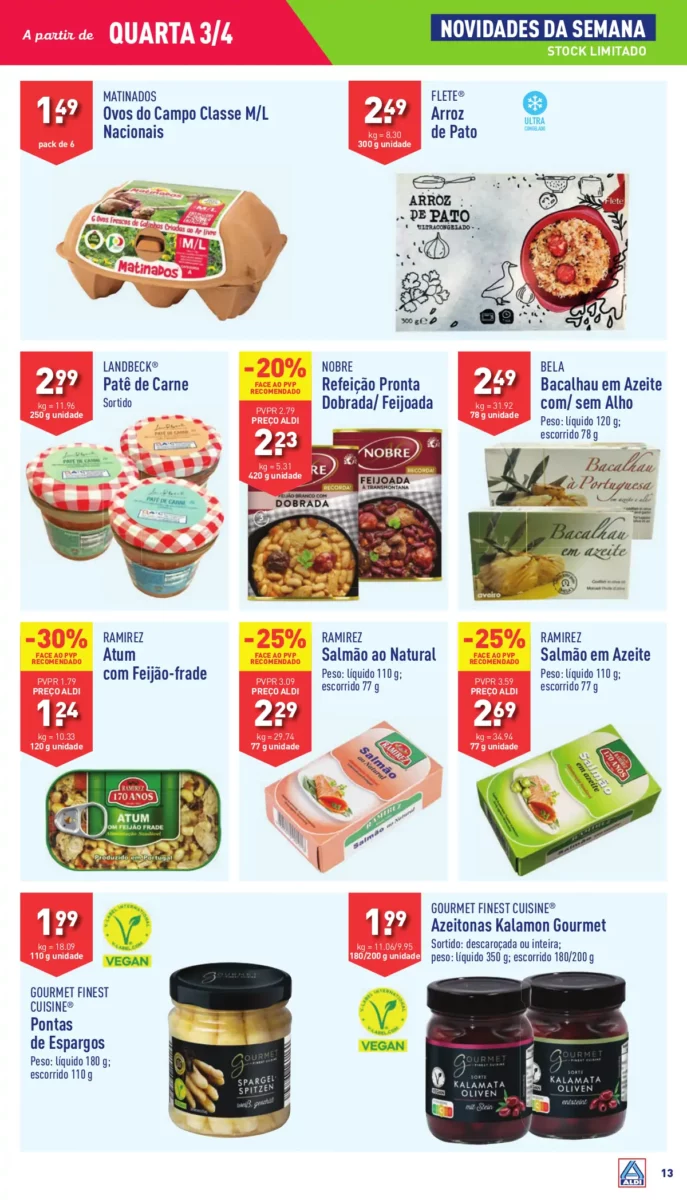 Antevis&atilde;o Folheto ALDI (3 a 9 abril)
