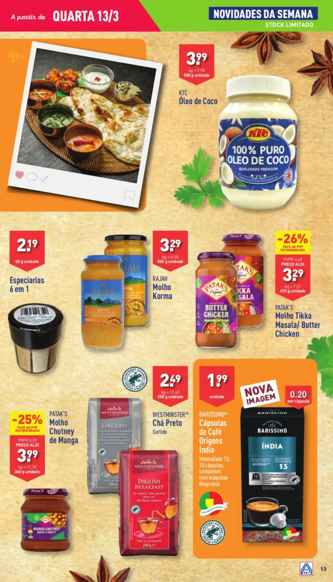 Antevis&atilde;o Folheto ALDI (13 a 19 mar&ccedil;o)