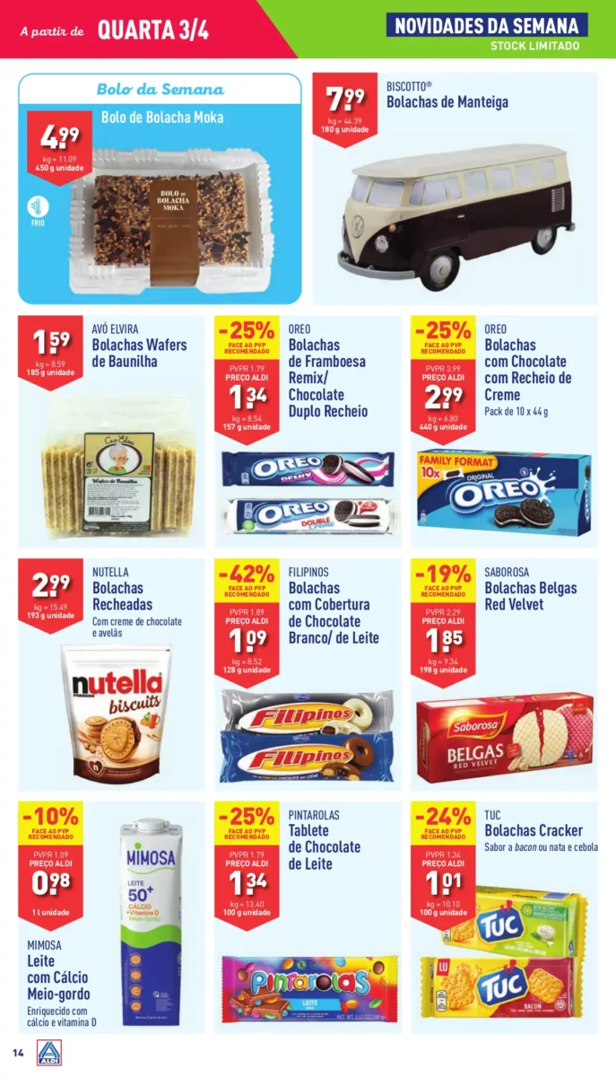 Antevis&atilde;o Folheto ALDI (3 a 9 abril)