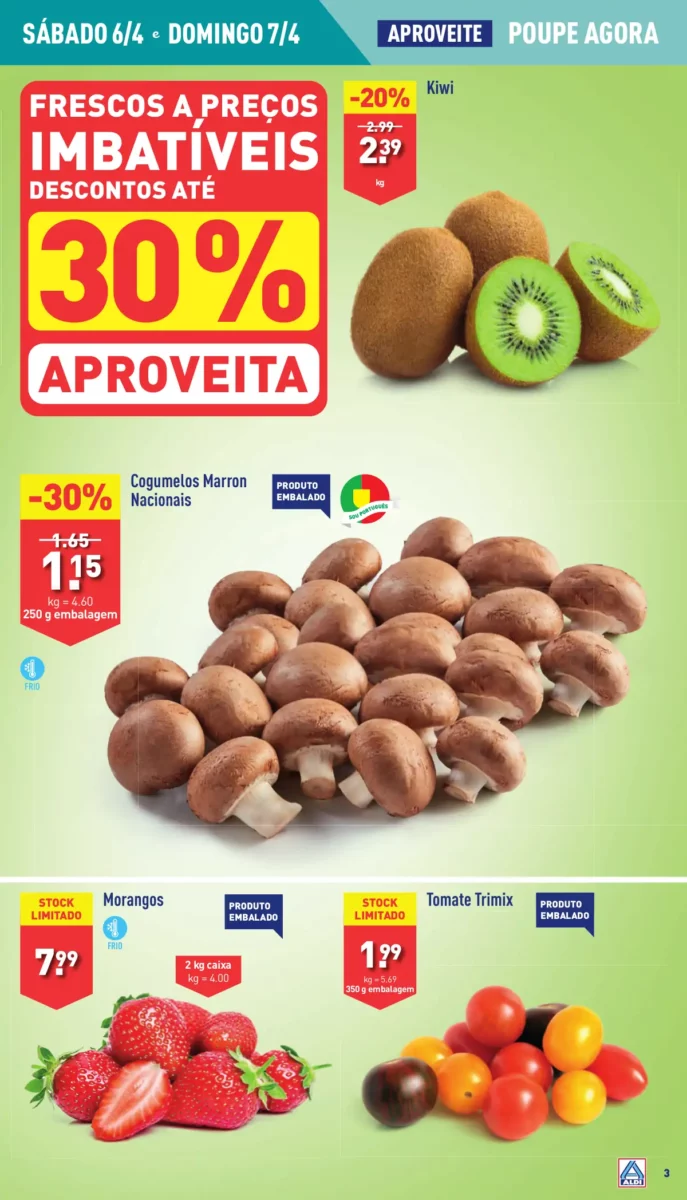 Antevis&atilde;o Folheto ALDI (3 a 9 abril)
