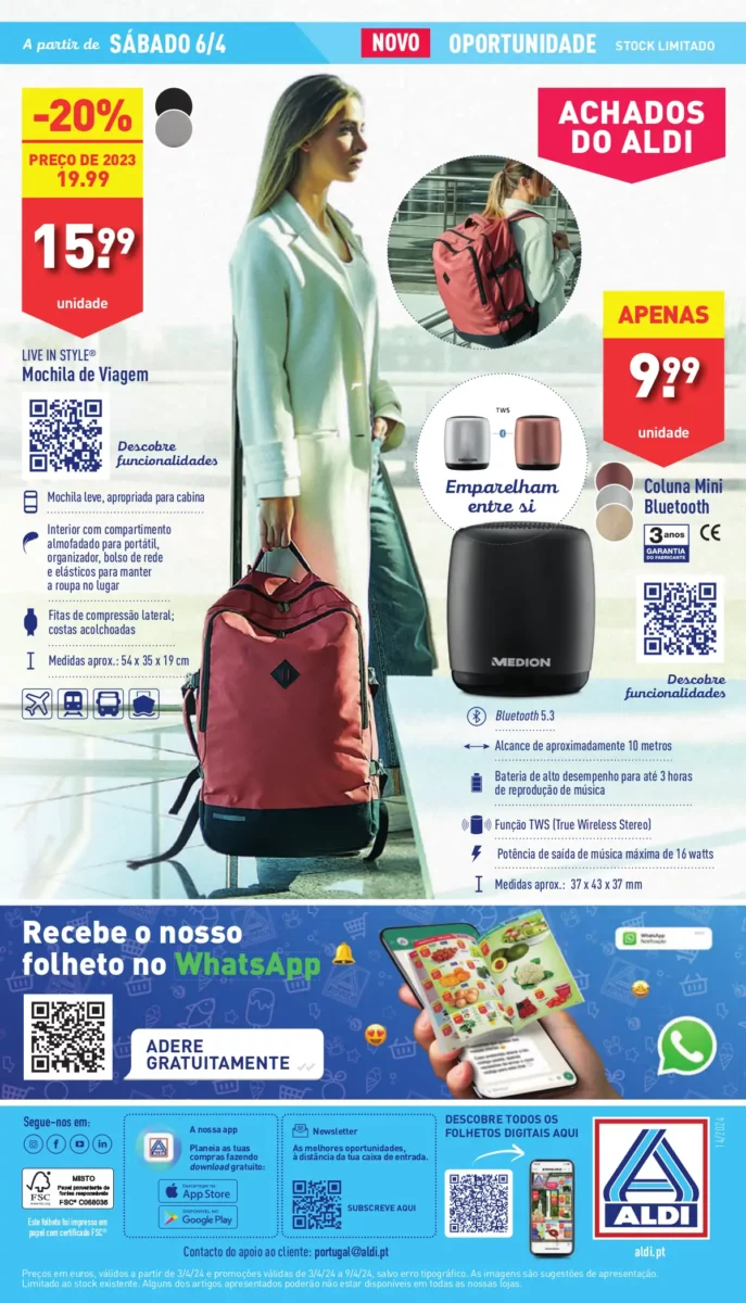 Antevis&atilde;o Folheto ALDI (3 a 9 abril)