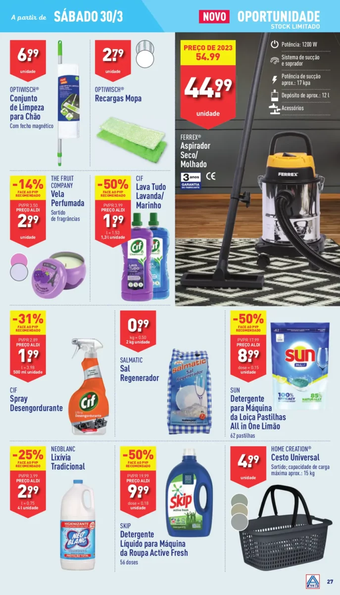 Antevis&atilde;o Folheto ALDI (27 mar&ccedil;o a 2 abril)