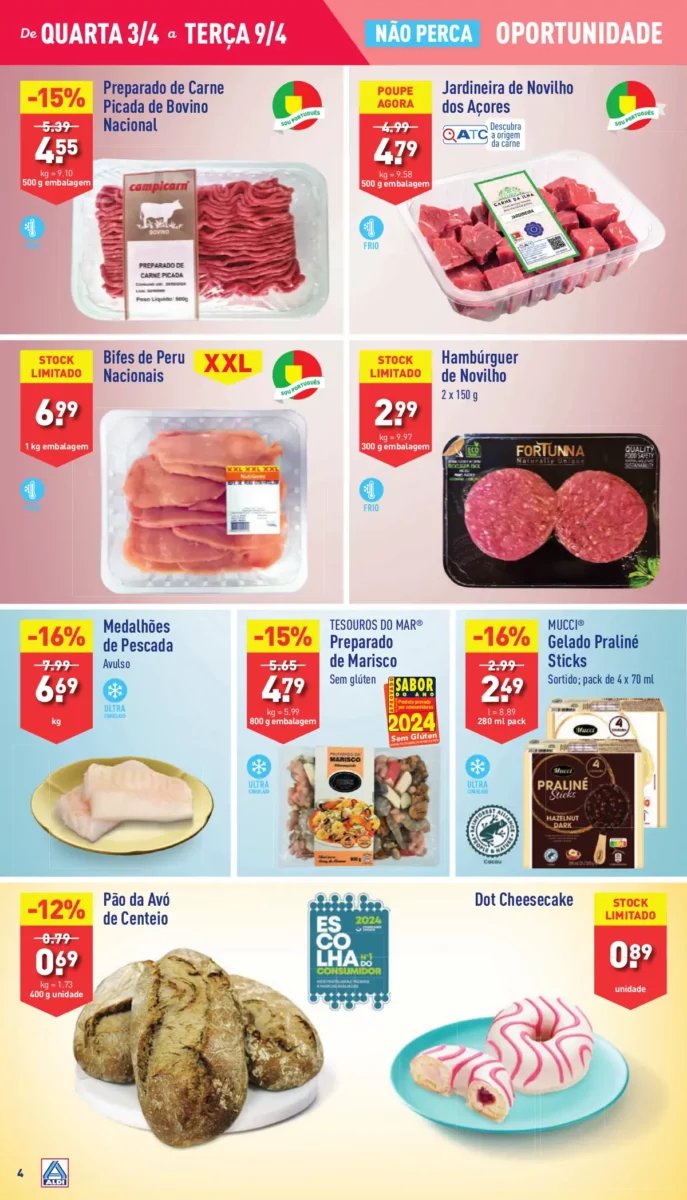Antevis&atilde;o Folheto ALDI (3 a 9 abril)