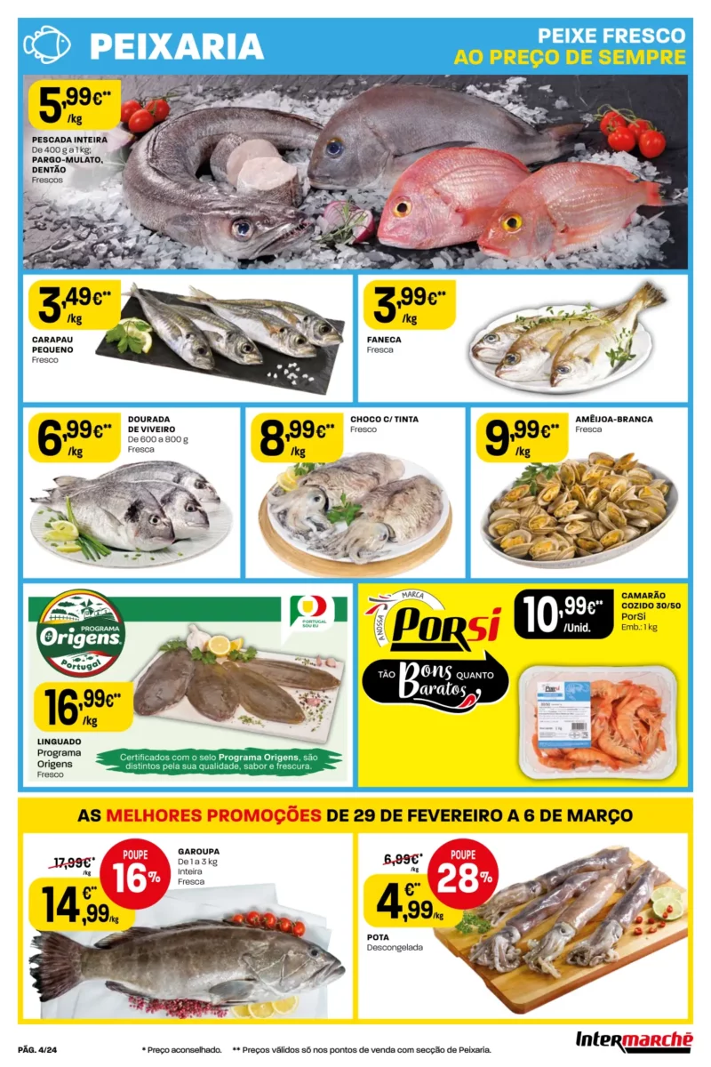 Antevis&atilde;o Folheto Intermarch&eacute; (29 fevereiro a 6 mar&ccedil;o)