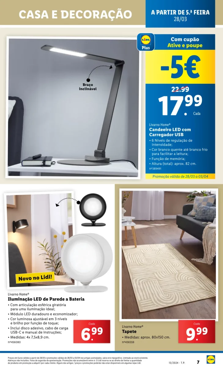 Antevis&atilde;o Folheto LiDL Novidades (a partir de 28 mar&ccedil;o)