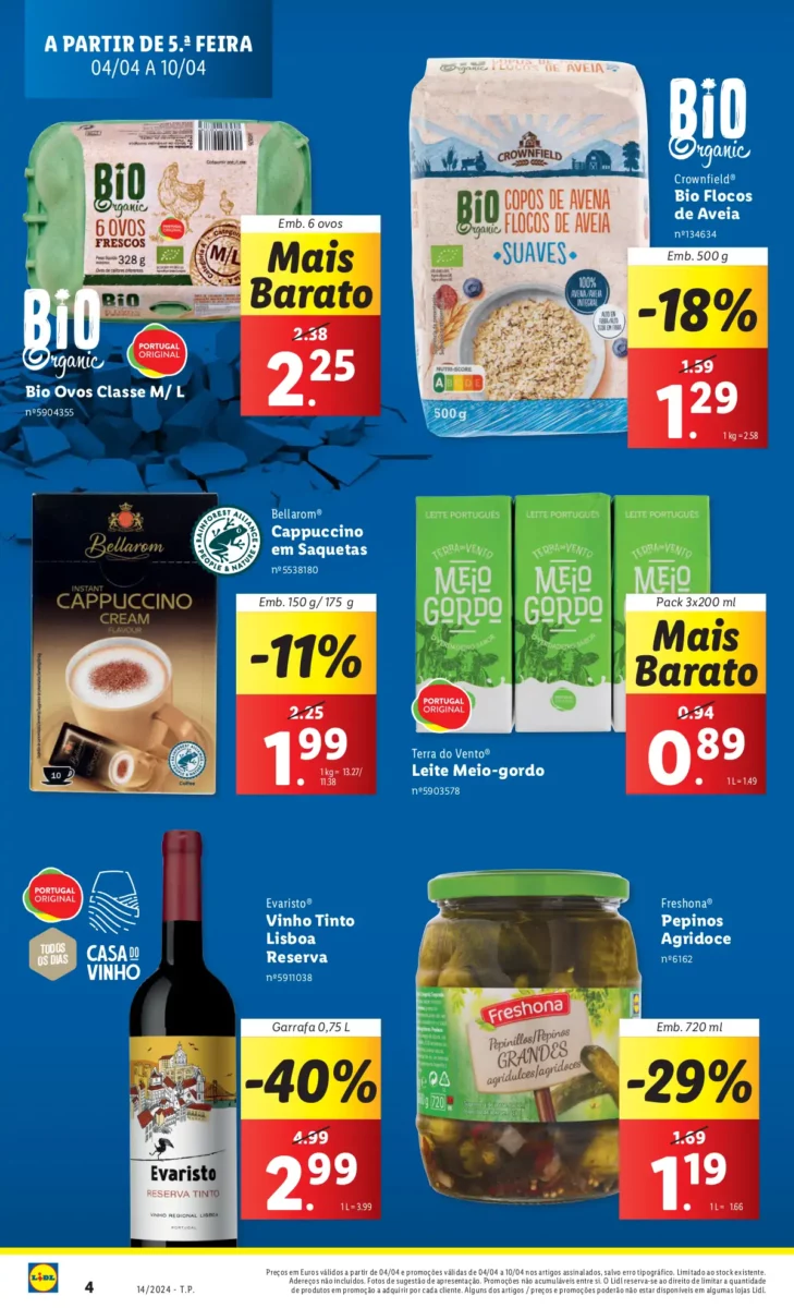 Antevis&atilde;o Folheto LiDL Promo&ccedil;&otilde;es (4 a 10 abril)