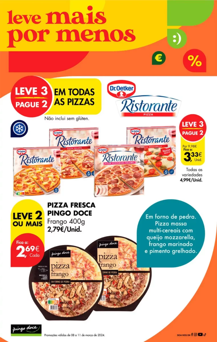 Antevis&atilde;o Folheto Pingo Doce fim-de-semana (8 a 11 mar&ccedil;o)