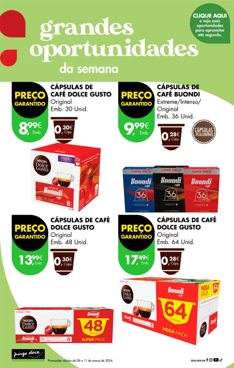 Antevis&atilde;o Folheto Pingo Doce fim-de-semana (8 a 11 mar&ccedil;o)