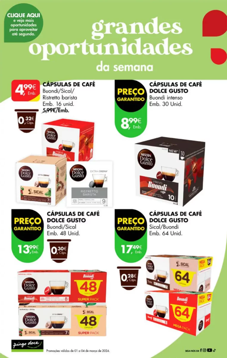 Antevis&atilde;o Folheto Pingo Doce fim-de-semana (1 a 4 mar&ccedil;o)