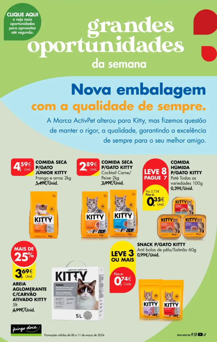 Antevis&atilde;o Folheto Pingo Doce fim-de-semana (8 a 11 mar&ccedil;o)