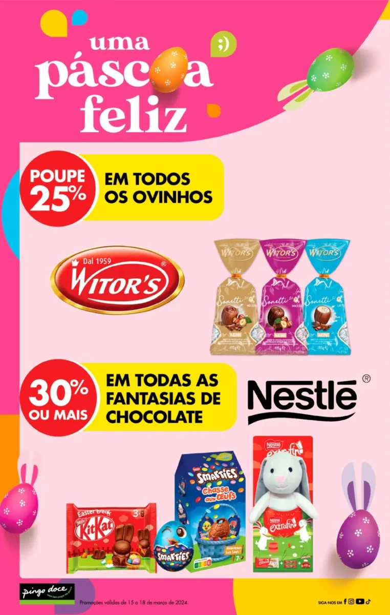 Antevis&atilde;o Folheto Pingo Doce fim-de-semana (15 a 18 mar&ccedil;o)