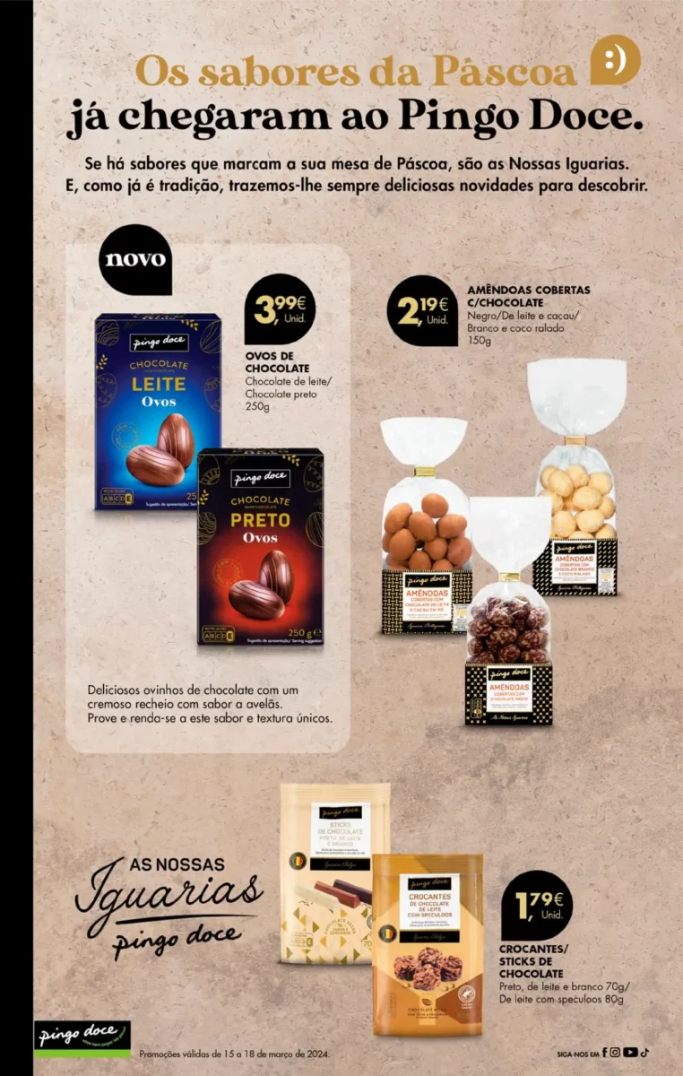 Antevis&atilde;o Folheto Pingo Doce fim-de-semana (15 a 18 mar&ccedil;o)
