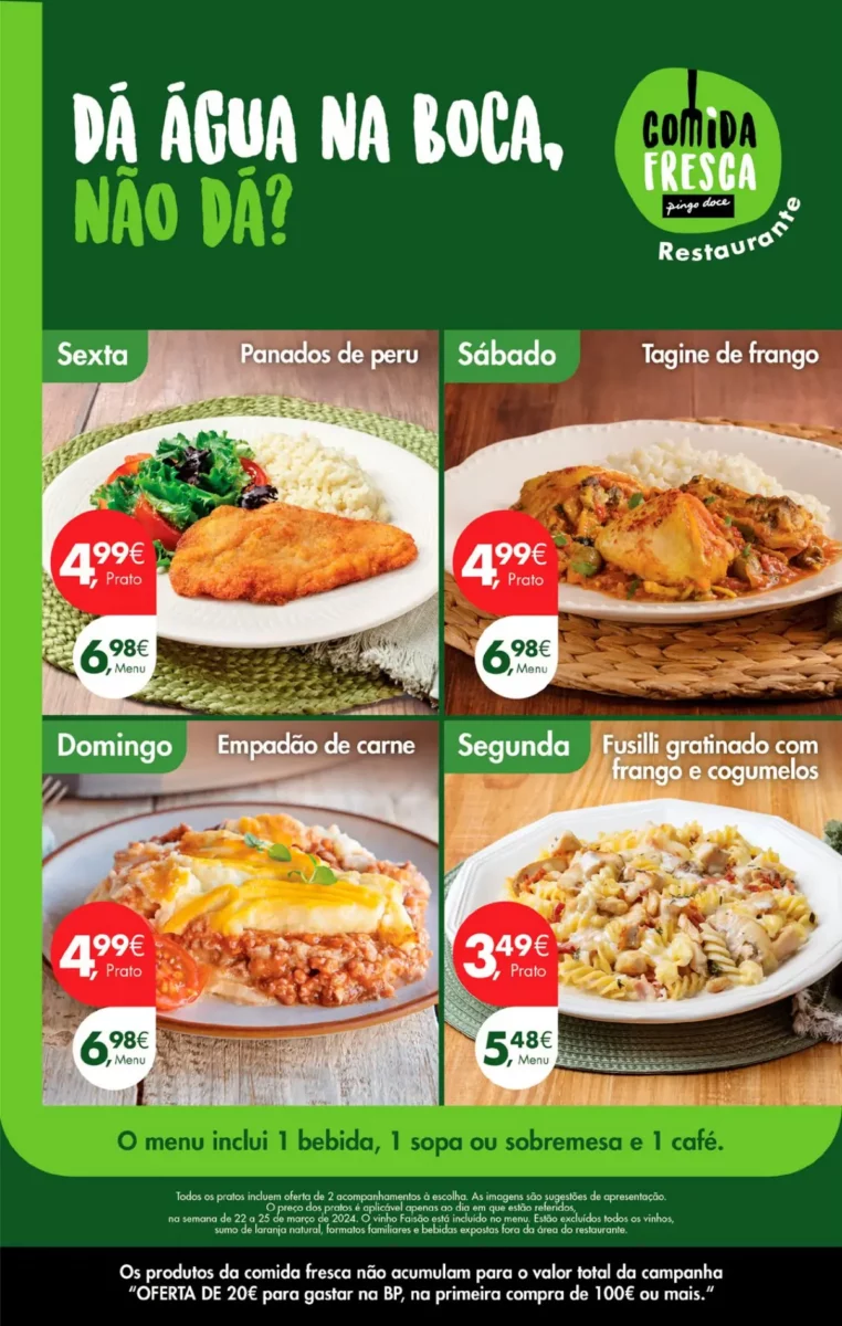 Antevis&atilde;o Folheto Pingo Doce fim-de-semana (22 a 25 mar&ccedil;o)
