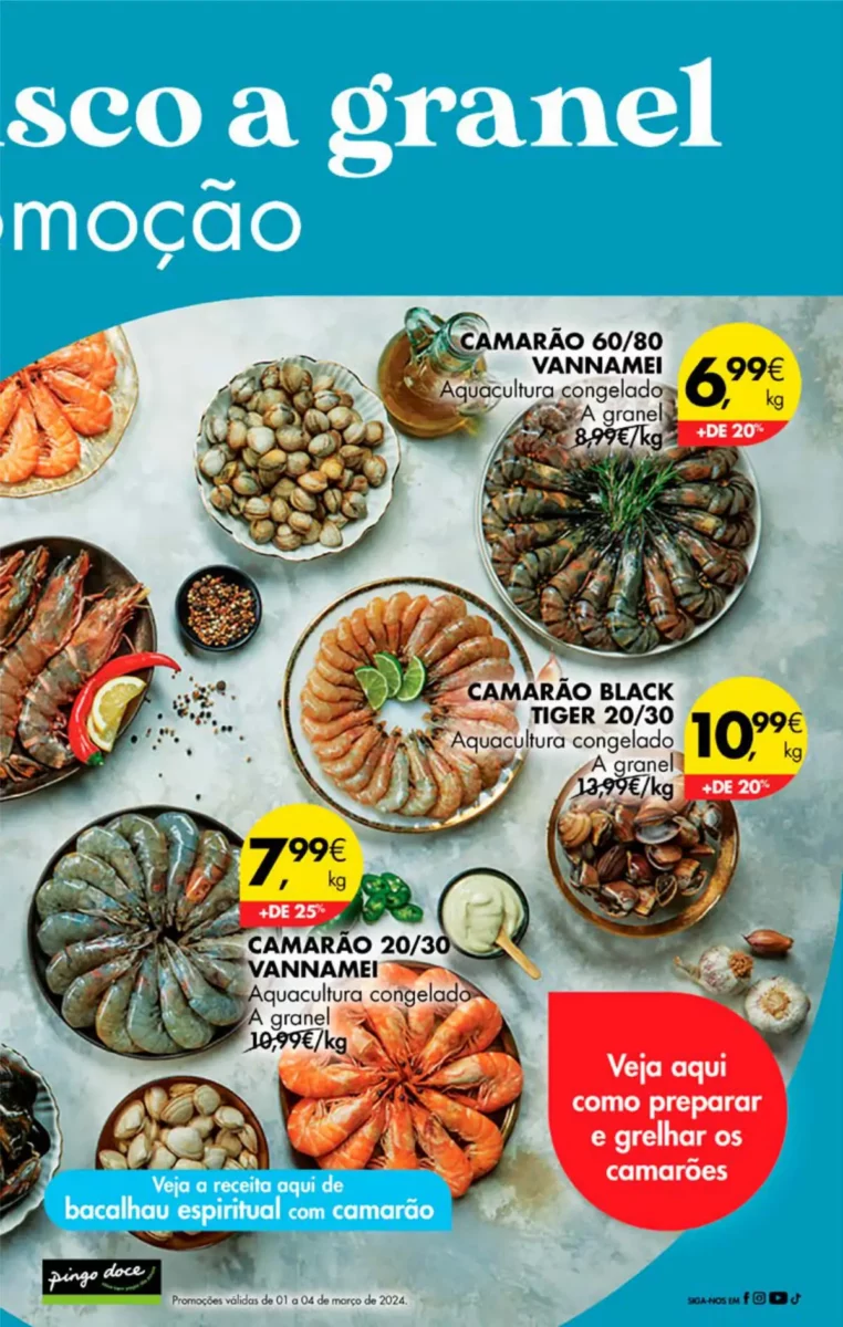 Antevis&atilde;o Folheto Pingo Doce fim-de-semana (1 a 4 mar&ccedil;o)