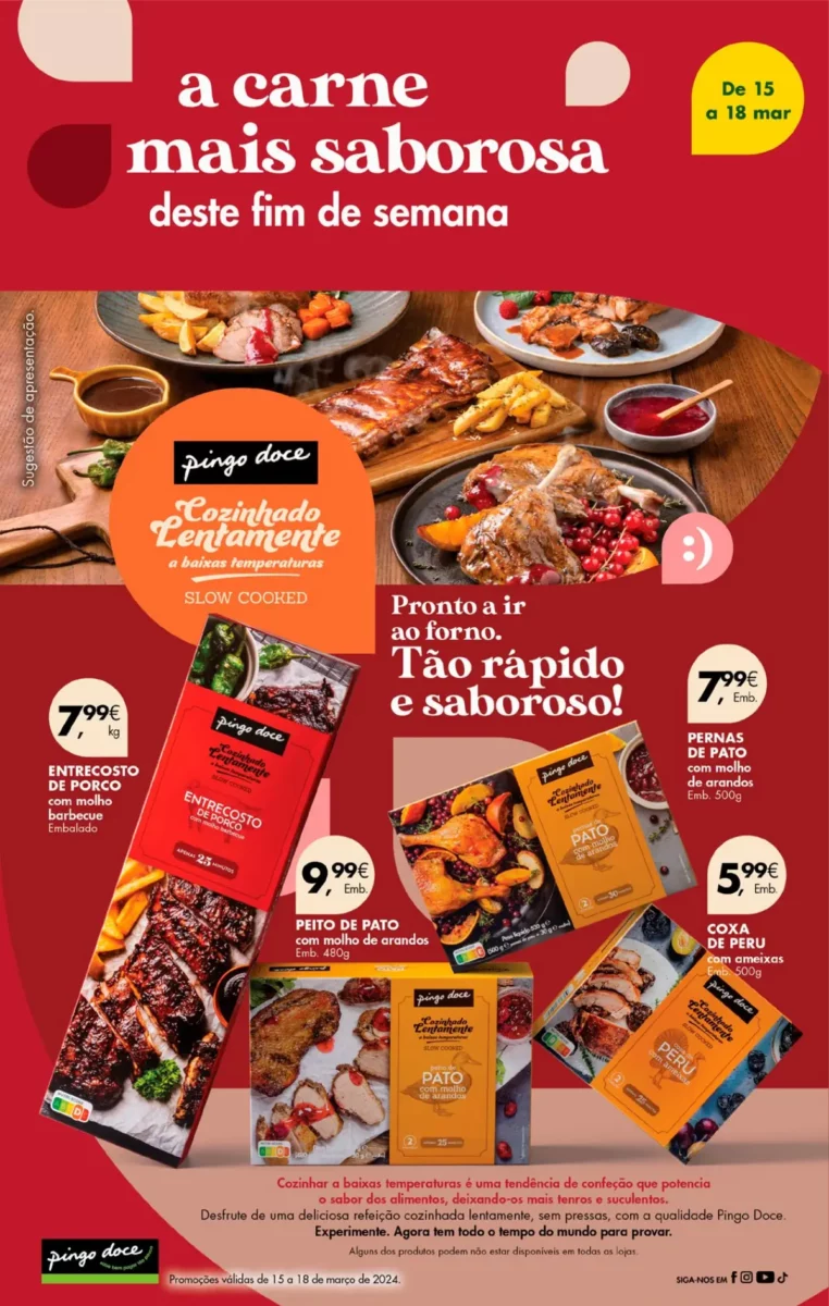 Antevis&atilde;o Folheto Pingo Doce fim-de-semana (15 a 18 mar&ccedil;o)