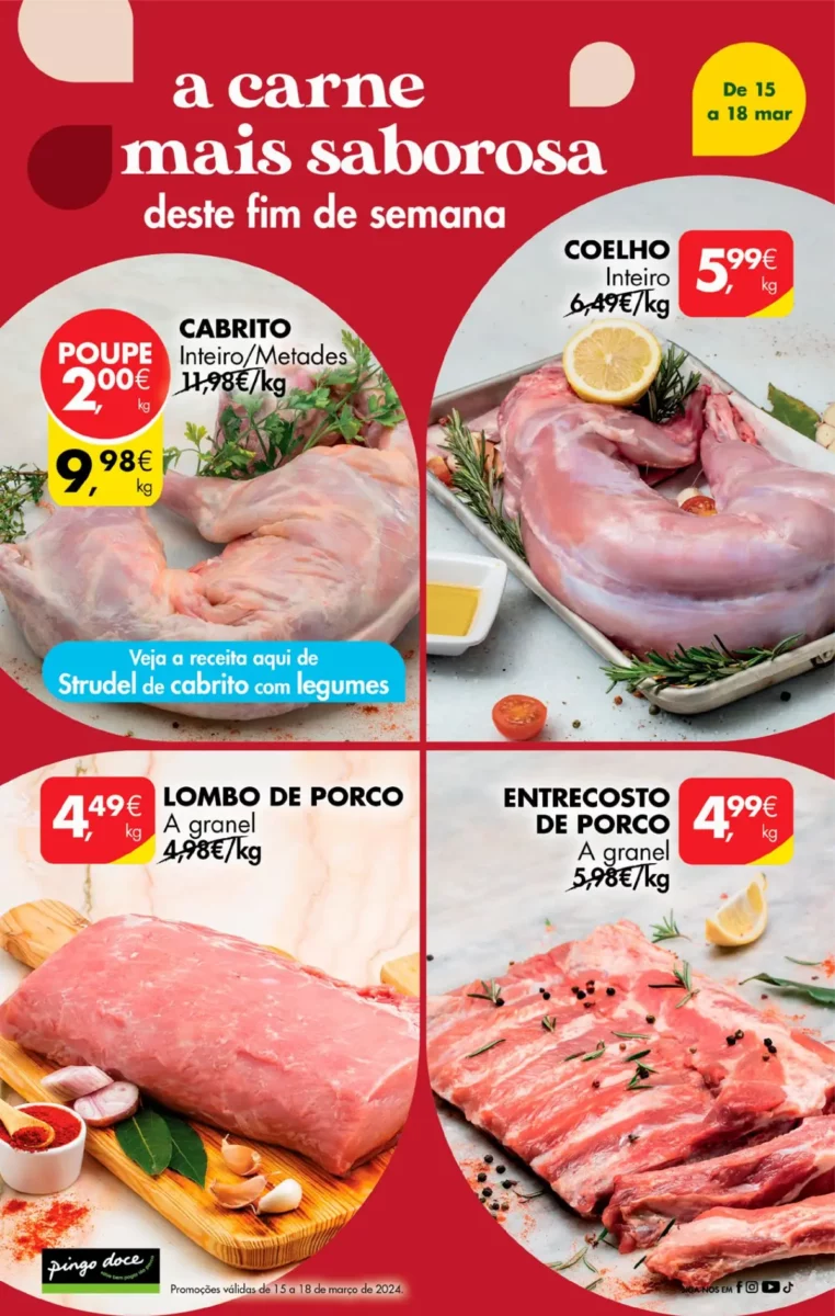 Antevis&atilde;o Folheto Pingo Doce fim-de-semana (15 a 18 mar&ccedil;o)