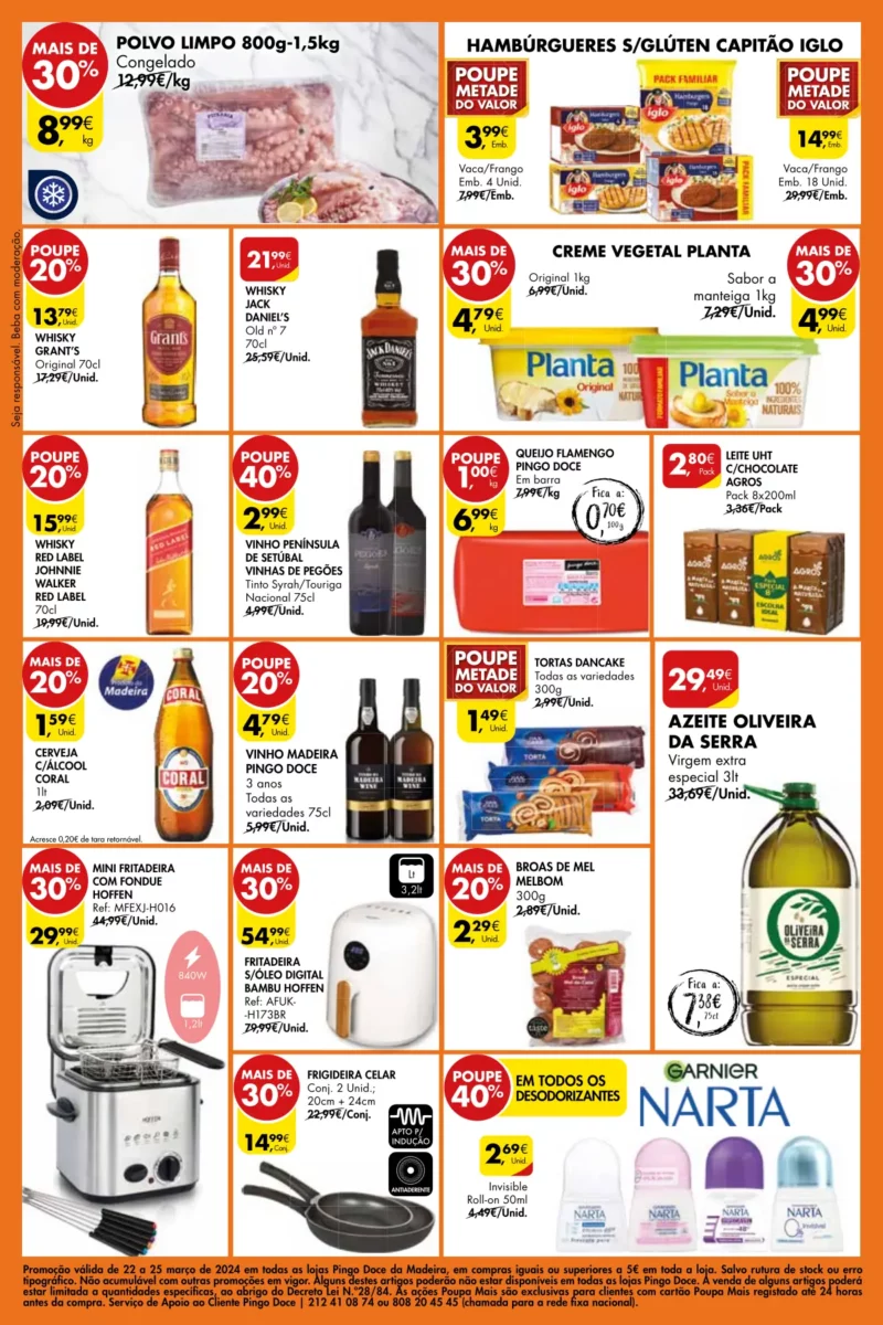 Antevis&atilde;o Folheto Pingo Doce Madeira fim-de-semana (22 a 25 mar&ccedil;o)