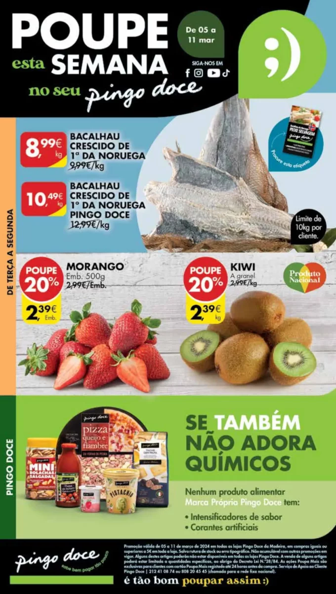 Antevis&atilde;o Folheto Pingo Doce Madeira (5 a 11 mar&ccedil;o)