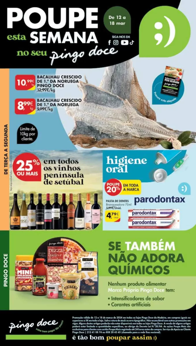 Antevis&atilde;o Folheto Pingo Doce Madeira (12 a 18 mar&ccedil;o)