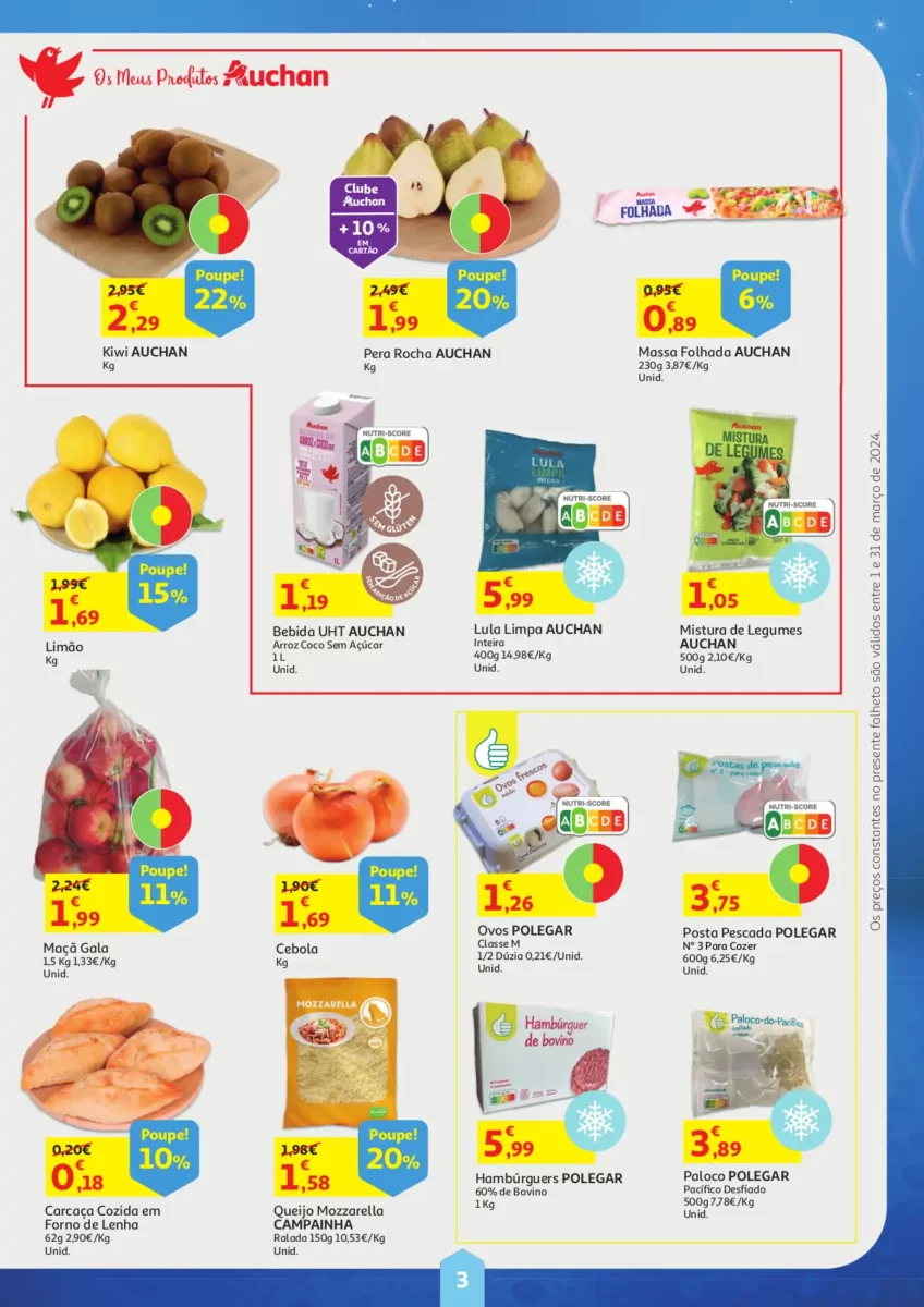 Folheto Auchan Cabaz Poupan&ccedil;a Mar&ccedil;o 2024