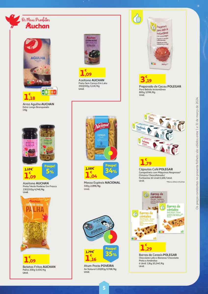 Folheto Auchan Cabaz Poupan&ccedil;a Mar&ccedil;o 2024
