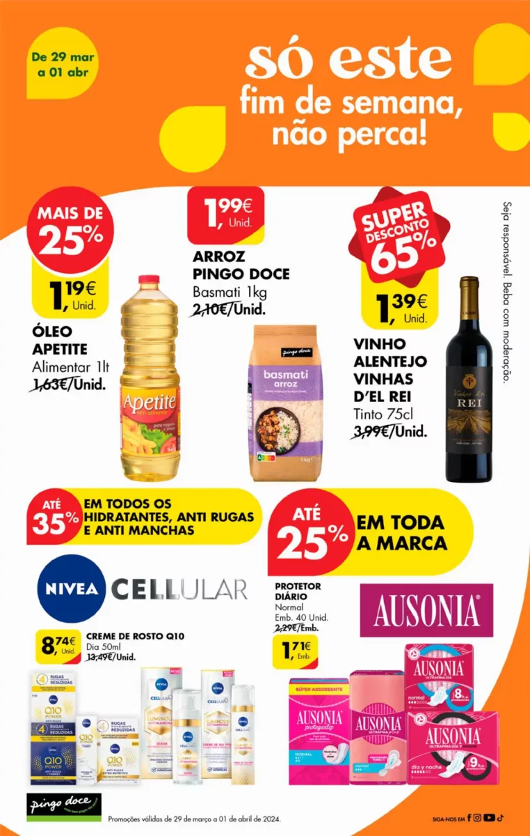 Folheto Pingo Doce fim-de-semana (29 mar&ccedil;o a 1 abril)