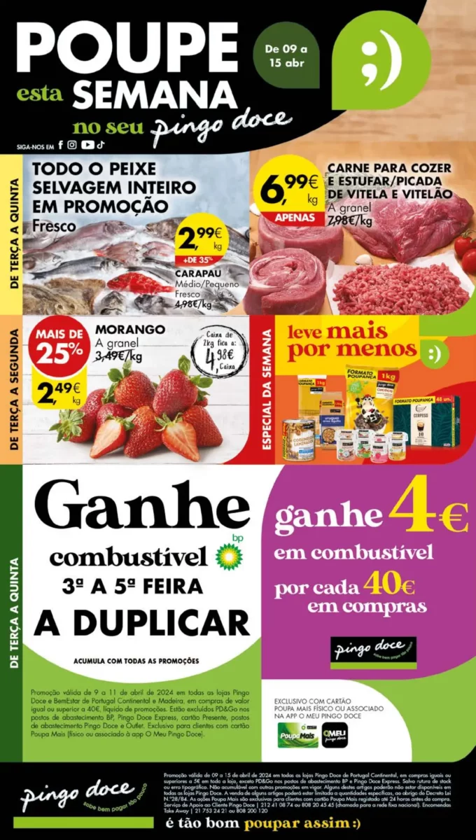 Antevis&atilde;o Folheto Pingo Doce (9 a 15 abril)