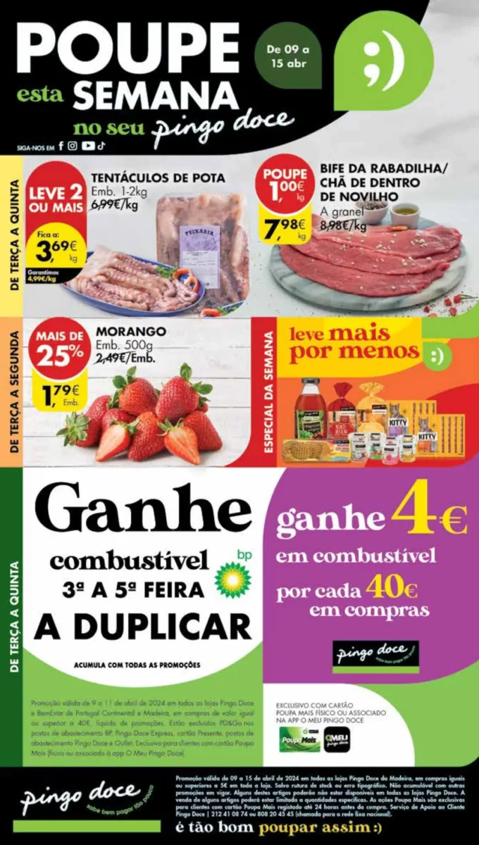 Antevis&atilde;o Folheto Pingo Doce Madeira (9 a 15 abril)