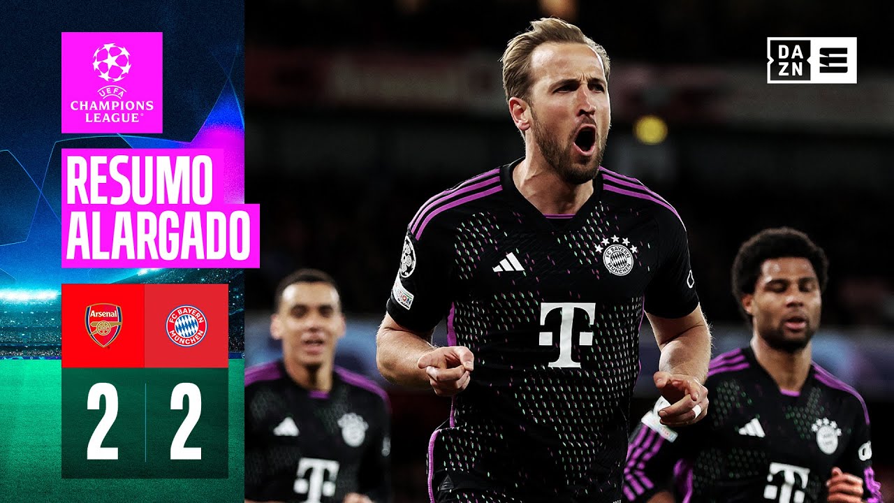 Resumo alargado | Arsenal 2-2 Bayern | Champions League 23/24