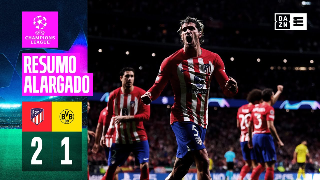 Resumo alargado | Atletico Madrid 2-1 Dortmund | Champions League 23/24