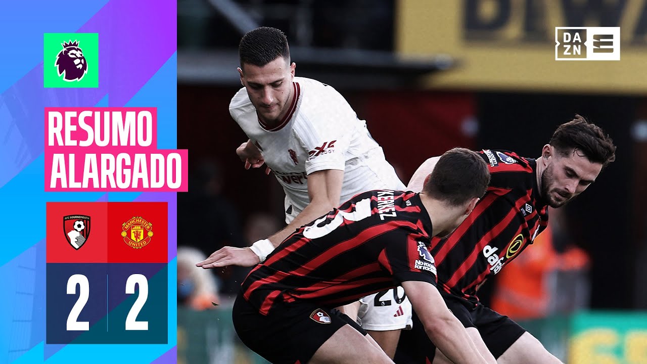 Resumo alargado | Bournemouth 2-2 Man United | Premier League 23/24
