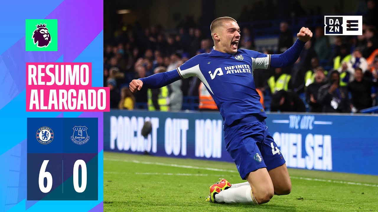 Resumo alargado | Chelsea 6-0 Everton | Premier League 23/24